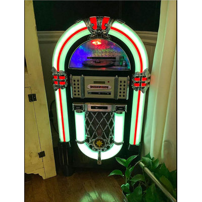 Retro Jukebox Wireless Sound System with Turntable & Reviews | Wayfair